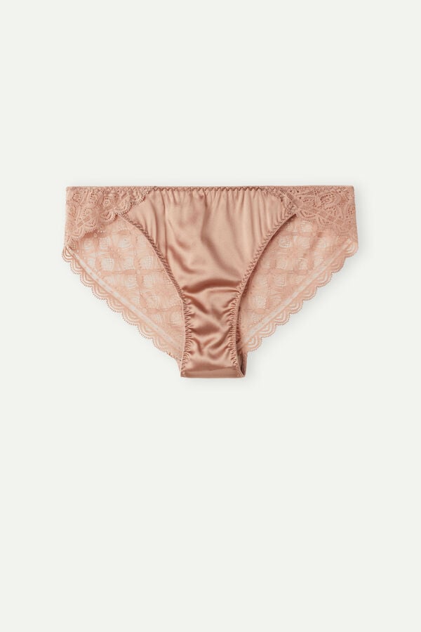 Intimissimi Silk And Lace Slip Damen Rosa | YOZ-273980