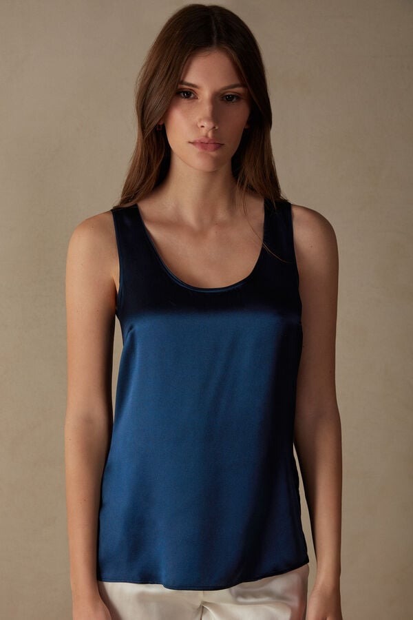 Intimissimi Silk And Modal Tanktop Damen Blau | MYB-571648