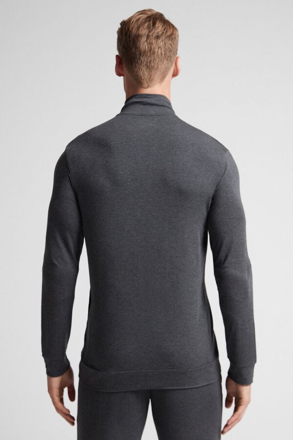 Intimissimi Silk And Modal Zip-Up Sweatshirt Herren Dunkelgrau | PHR-754801