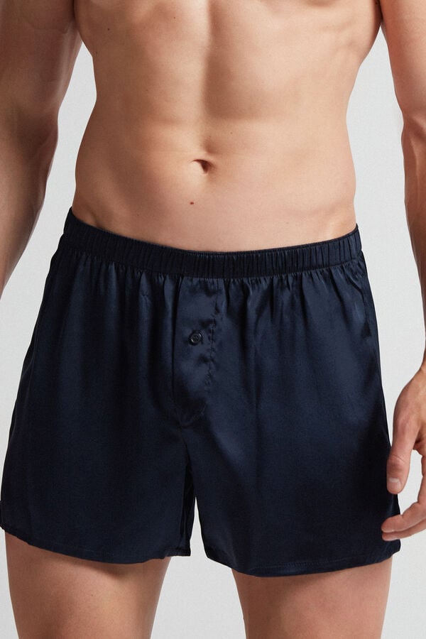 Intimissimi Silk Boxer Herren Schwarz | UIV-132867