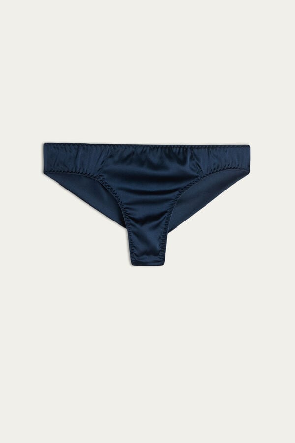 Intimissimi Silk Cheeky Slip Damen Blau | AHB-278541