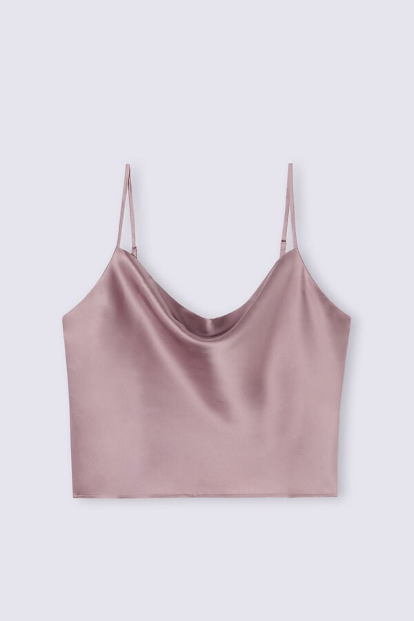 Intimissimi Silk Crop Camisole Tanktop Damen Rosa | OYW-260537