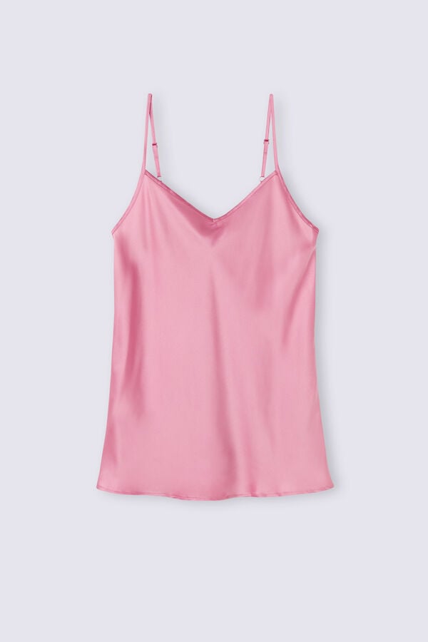 Intimissimi Silk Satin With V-Neckline Tanktop Damen Rosa | UTK-834590