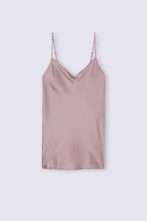 Intimissimi Silk Satin With V-Neckline Tanktop Damen Rosa | BPQ-862970