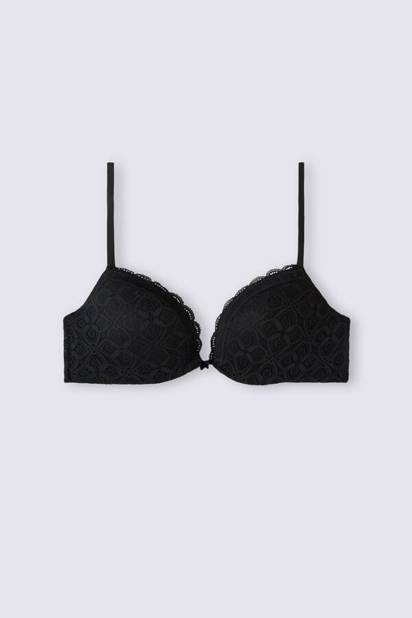 Intimissimi Silvia Push-Up Lace BH Damen Schwarz | KEZ-152064