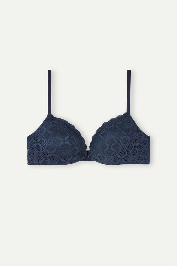 Intimissimi Silvia Push-Up Lace BH Damen Blau | OKR-412358