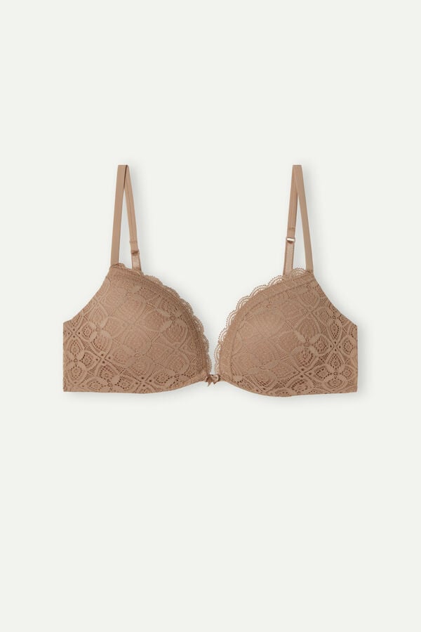 Intimissimi Silvia Push-Up Lace BH Damen Orange Beige | DIA-507143