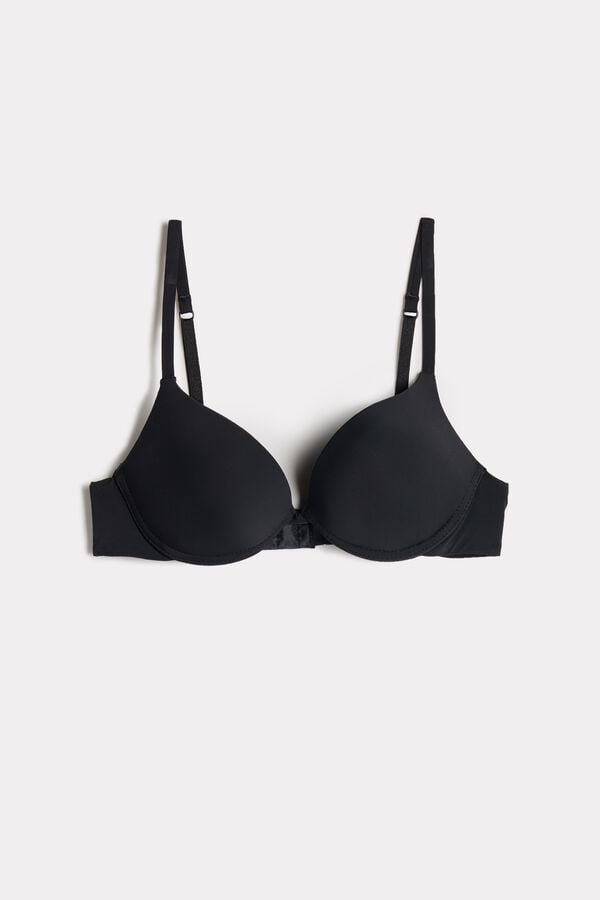 Intimissimi Simona Microfiber Super Push-Up BH Damen Schwarz | CSQ-034169