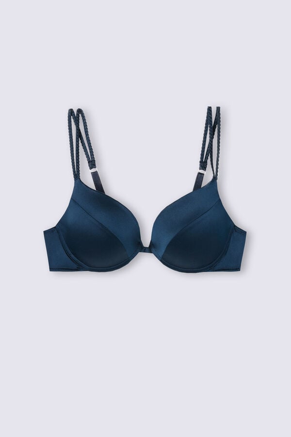 Intimissimi Simona Super Push-Up Silk BH Damen Blau | YVT-487593