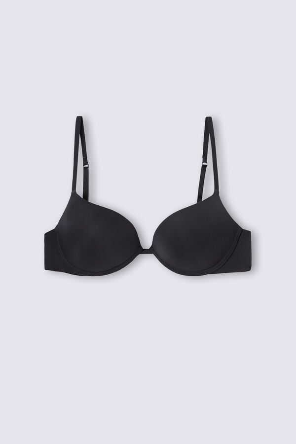 Intimissimi Simona Super Push-Up Ultralight Microfiber BH Damen Schwarz | VOG-435689