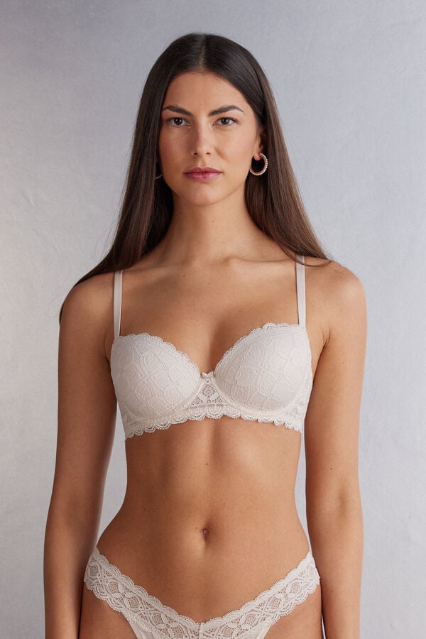 Intimissimi Sofia Balconette Lace BH Damen Weiß Rosa | PEC-861043