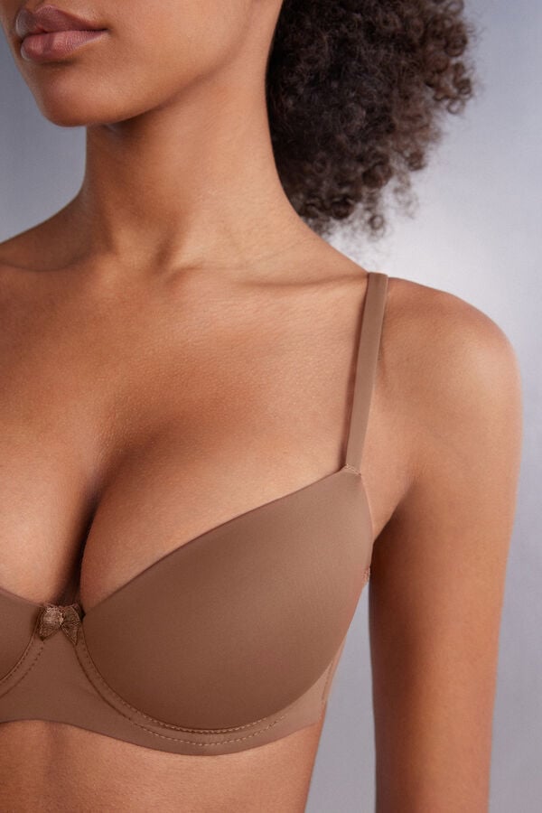 Intimissimi Sofia Microfiber Padded Balconette BH Damen Dunkelbeige | EGA-697083