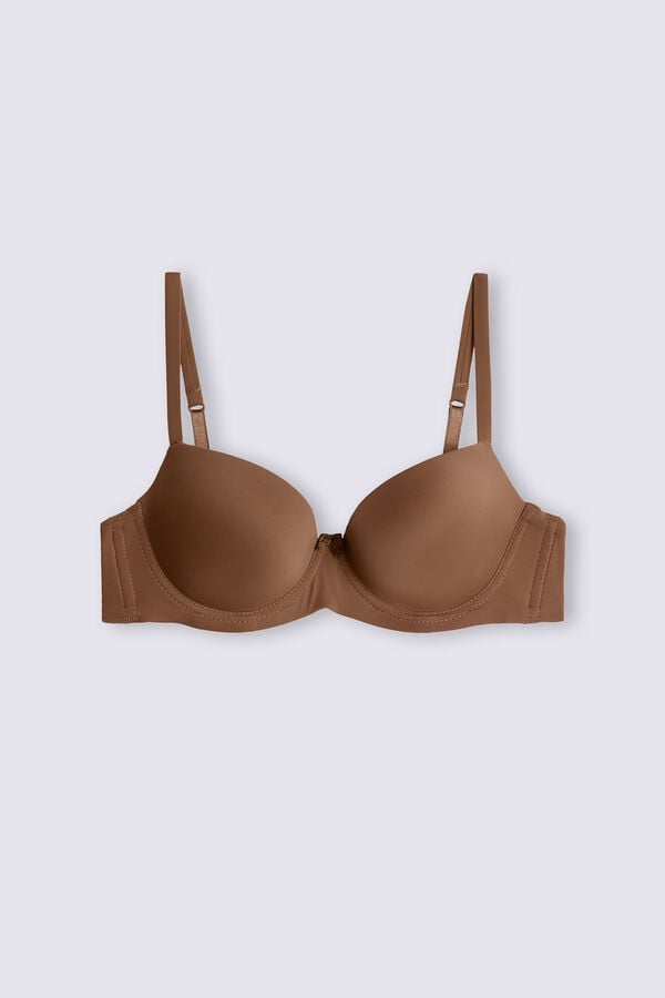 Intimissimi Sofia Microfiber Padded Balconette BH Damen Dunkelbeige | EGA-697083