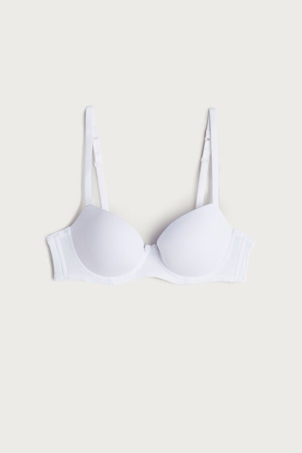 Intimissimi Sofia Microfiber Padded Balconette BH Damen Weiß | ZKB-742956