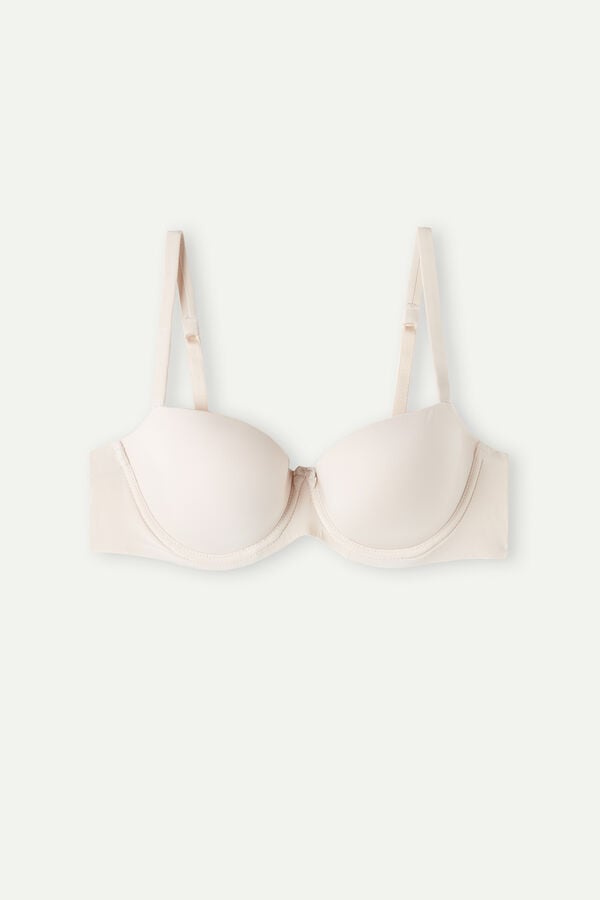 Intimissimi Sofia Natural Lift Balconette Ultralight Microfiber BH Damen Weiß Rosa | BWP-345286