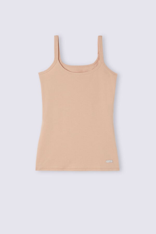 Intimissimi Spaghetti Strap In Cotton Tanktop Damen Orange Beige | MBV-825014