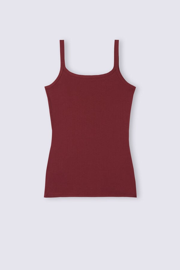 Intimissimi Spaghetti Strap In Cotton Tanktop Damen Rot | AKL-204986