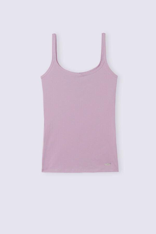 Intimissimi Spaghetti Strap In Cotton Tanktop Damen Rosa | IFC-164370