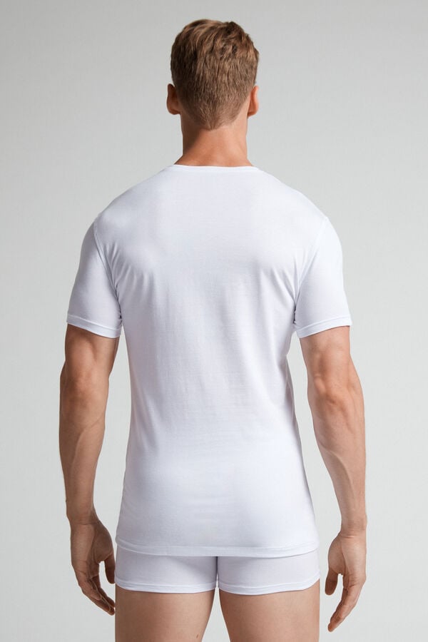 Intimissimi Stretch Superior Cotton T-Shirt Herren Weiß | HMO-468123