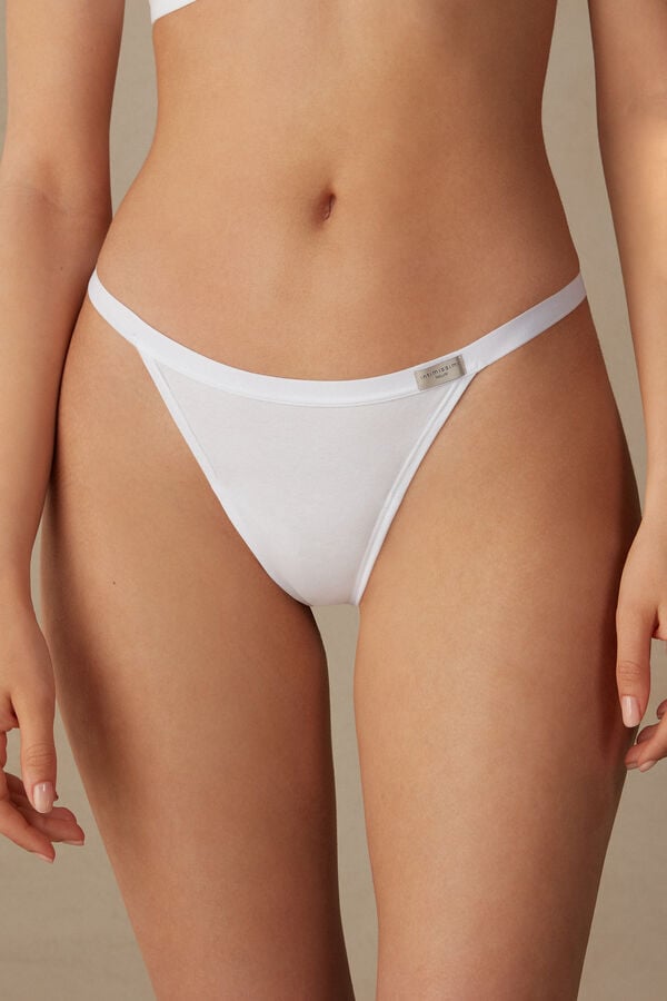 Intimissimi String In Cotton Tanga Damen Weiß | XKQ-697048