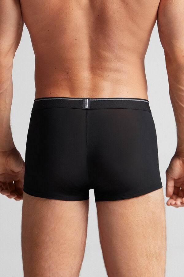 Intimissimi Super Fresh Micro-Mesh Boxer Herren Schwarz | YUV-127054