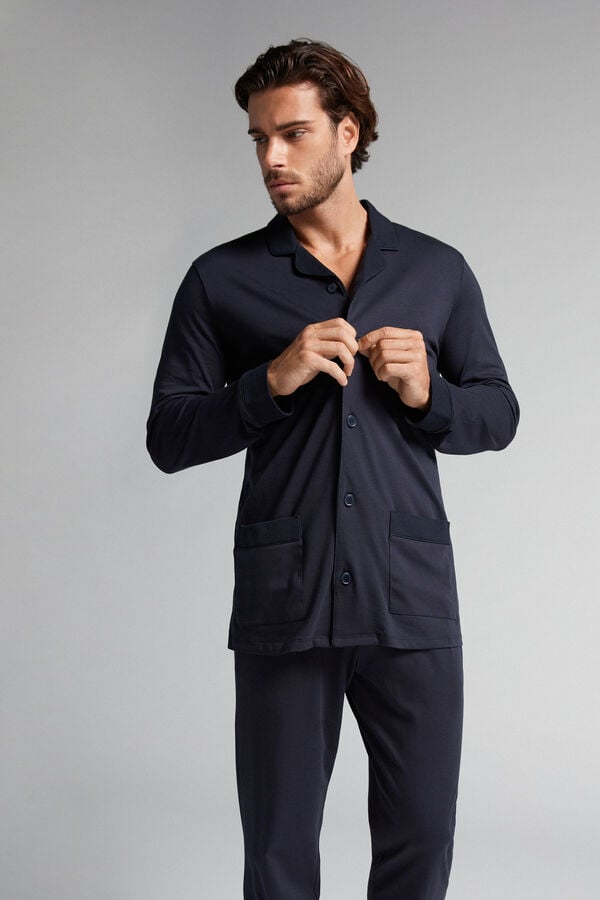 Intimissimi Superior Cotton Full Length Pyjama Herren Schwarz | ODS-938540