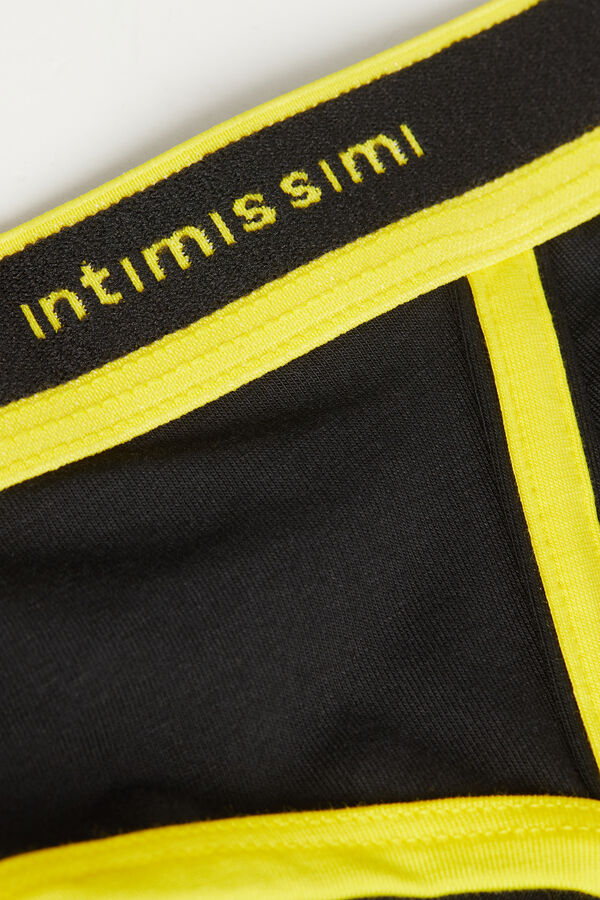 Intimissimi Superior Cotton Logo Slip Herren Schwarz | YIR-698750