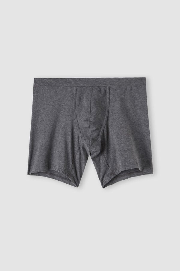 Intimissimi Superior Cotton Long Boxer Herren Tiefesgrau | OVC-382769