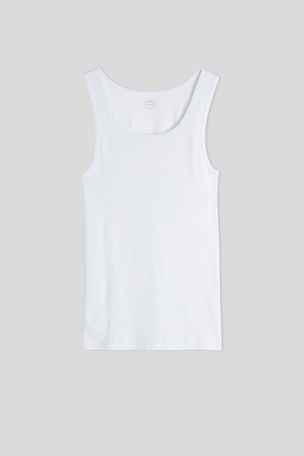 Intimissimi Superior Cotton Ribbed Tanktop Herren Weiß | UKD-659781