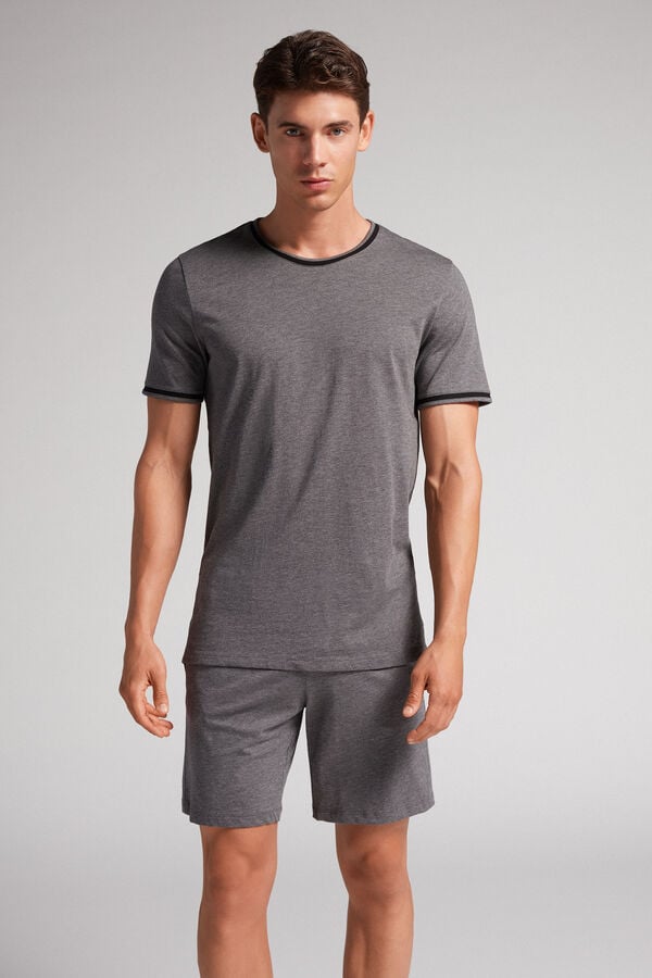 Intimissimi Superior Cotton Short Pyjama Herren Tiefesgrau | AZK-812703