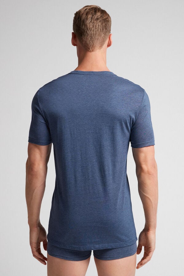 Intimissimi Superior Cotton T-Shirt Herren Blau | ZDK-389064