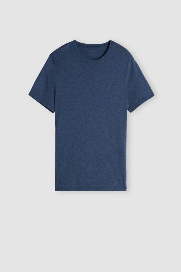 Intimissimi Superior Cotton T-Shirt Herren Blau | ZDK-389064