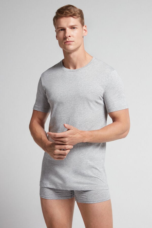 Intimissimi Superior Cotton T-Shirt Herren Hellgrau | UCR-807239