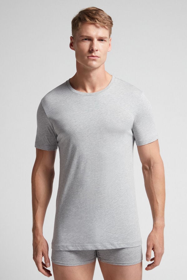 Intimissimi Superior Cotton T-Shirt Herren Hellgrau | UCR-807239