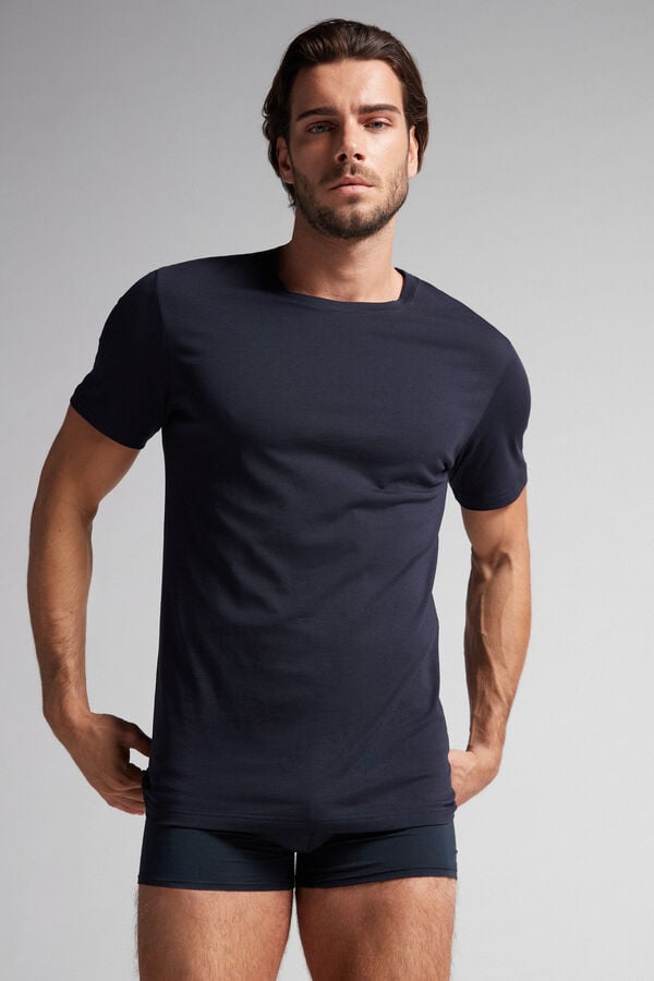 Intimissimi Superior Cotton T-Shirt Herren Schwarz | BSQ-803541