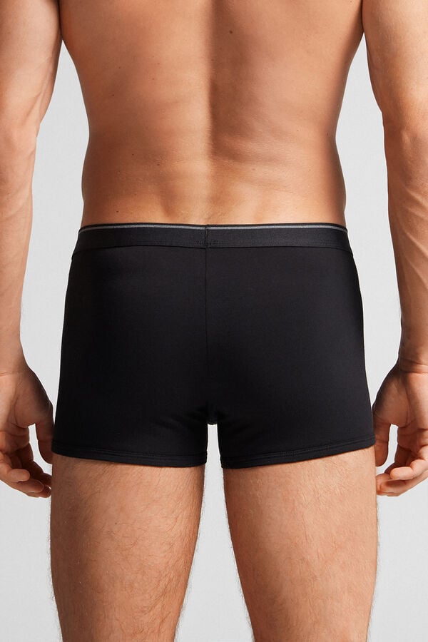 Intimissimi Superior Cotton With Exposed Elastic Boxer Herren Schwarz Tiefesgrau | FRQ-408523