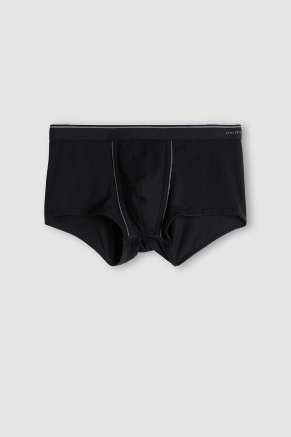 Intimissimi Superior Cotton With Exposed Elastic Boxer Herren Schwarz Tiefesgrau | FRQ-408523