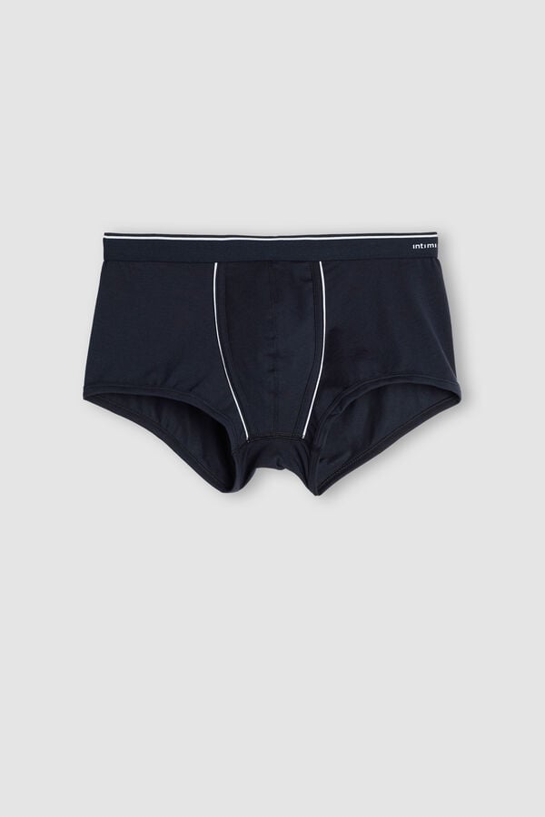 Intimissimi Superior Cotton With Exposed Elastic Boxer Herren Blau Weiß | TML-620317