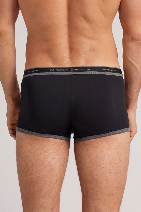 Intimissimi Superior Cotton With Logo Boxer Herren Schwarz Tiefesgrau | XLG-304791