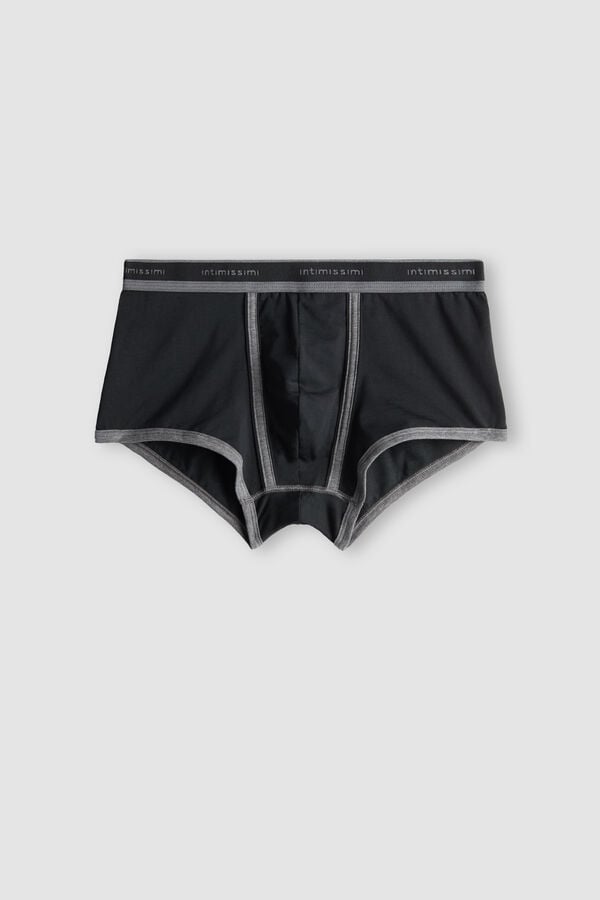 Intimissimi Superior Cotton With Logo Boxer Herren Schwarz Tiefesgrau | XLG-304791