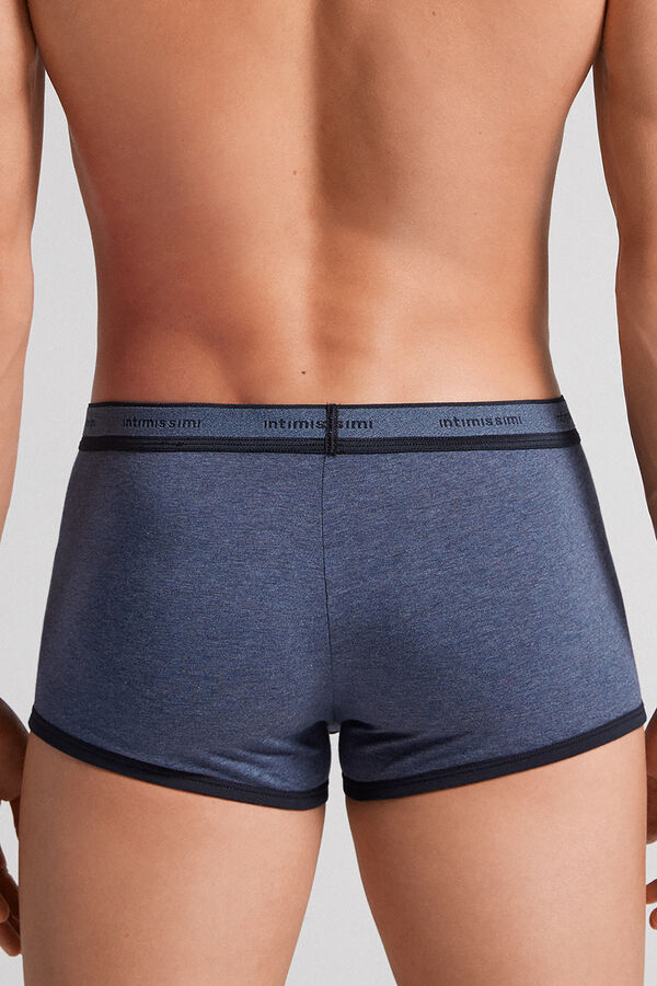 Intimissimi Superior Cotton With Logo Boxer Herren Blau Blau | RDL-035761