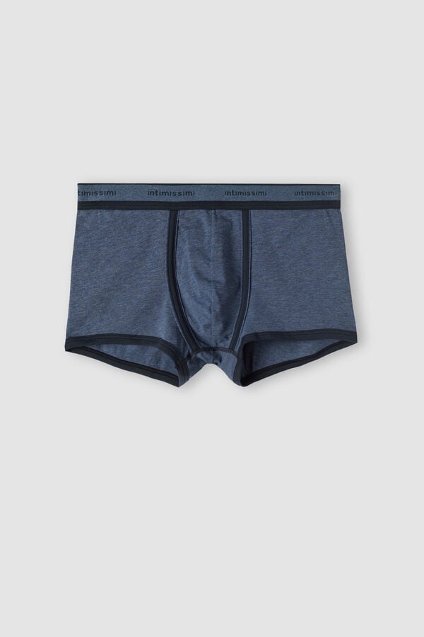 Intimissimi Superior Cotton With Logo Boxer Herren Blau Blau | RDL-035761