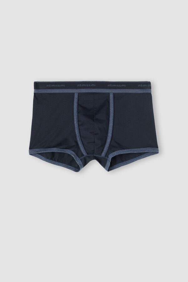 Intimissimi Superior Cotton With Logo Boxer Herren Blau Blau | OLR-081536