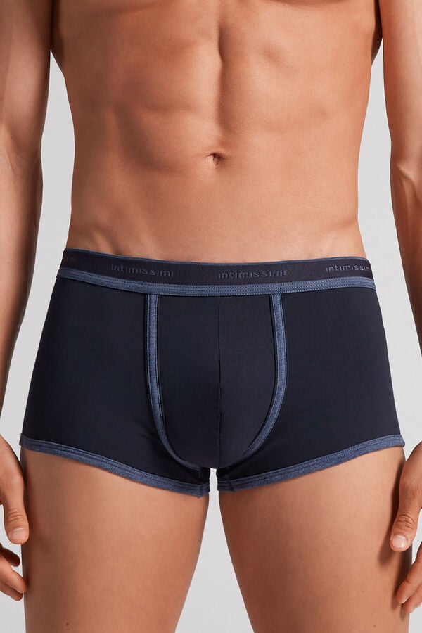 Intimissimi Superior Cotton With Logo Boxer Herren Blau Blau | OLR-081536