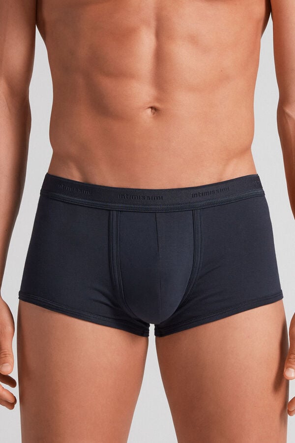 Intimissimi Superior Cotton With Logo Boxer Herren Blau Blau | DEY-124673