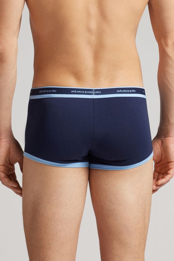 Intimissimi Superior Cotton With Logo Boxer Herren Navy | UFS-415937