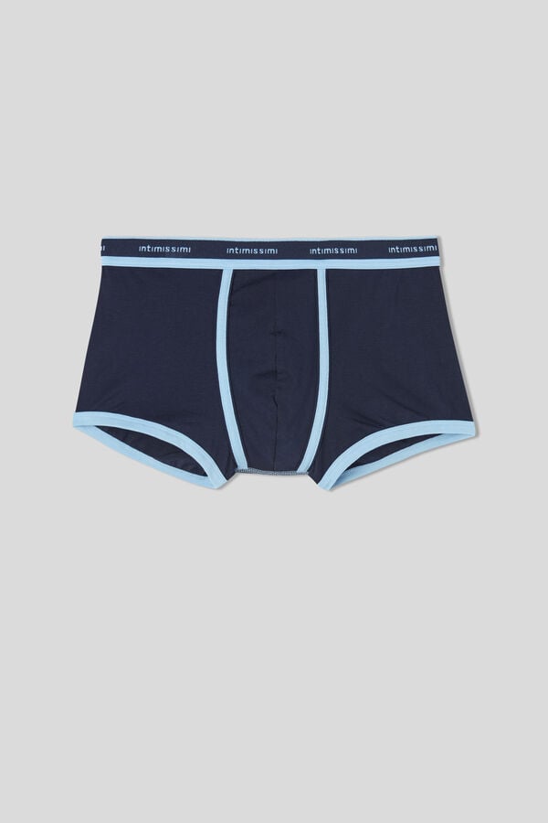 Intimissimi Superior Cotton With Logo Boxer Herren Navy | UFS-415937