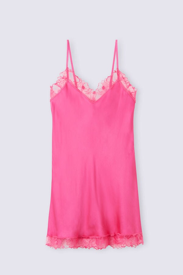 Intimissimi Sweet Like Sugar Viscose Satin Chemise Pyjama Damen Rosa | WTJ-697831