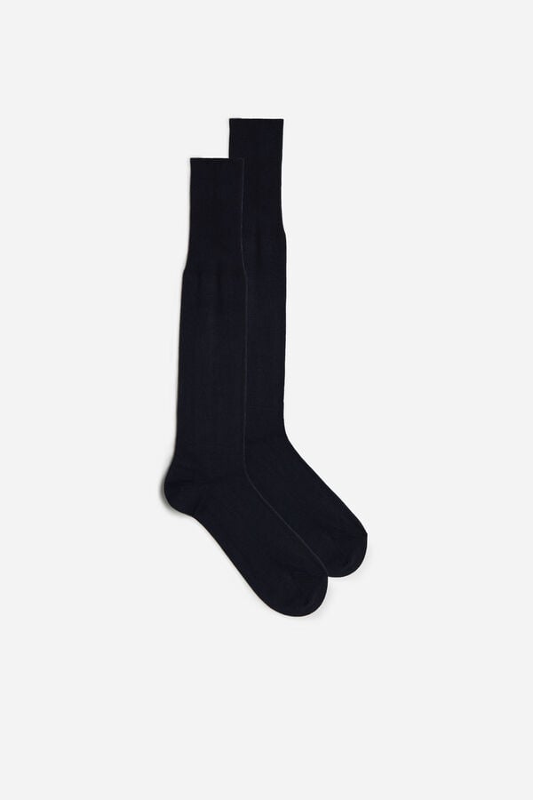 Intimissimi Tall Cashmere-Silk-Cotton Blend Socken Herren Blau | WCE-306947