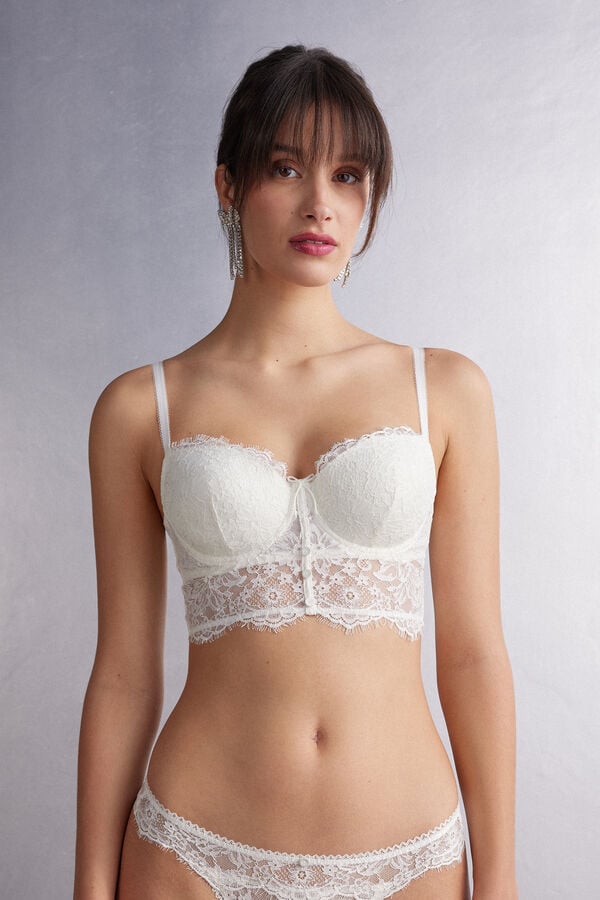 Intimissimi The Most Romantic Season Sofia Bustier Balconette BH Damen Weiß | FKB-407138